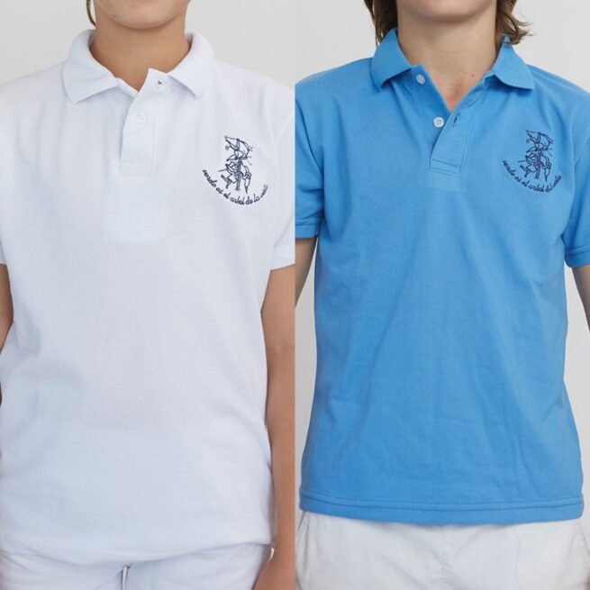 Chomba clase blanca/celeste 